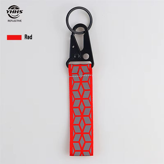 High Visibility Reflective Keychains Traffic Safety Marker Reflector Pendant for Night Cycling Bag Accessories Car Keyrings 10Cm
