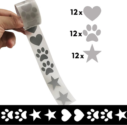 25Mm X 1 Meter High Visibility Safely Silver Reflective DIY Tape Iron on Fabric Clothes Heat Transfer Vinyl